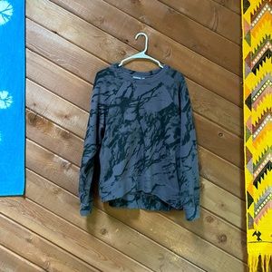 Zella Carey Crew Sweatshirt in Gray Tie Dye